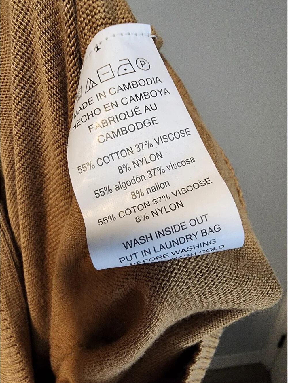 Michael Kors Camel Turtleneck Poncho Sweater S/M